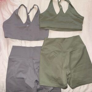 AYBL Gray and Green Activewear Set